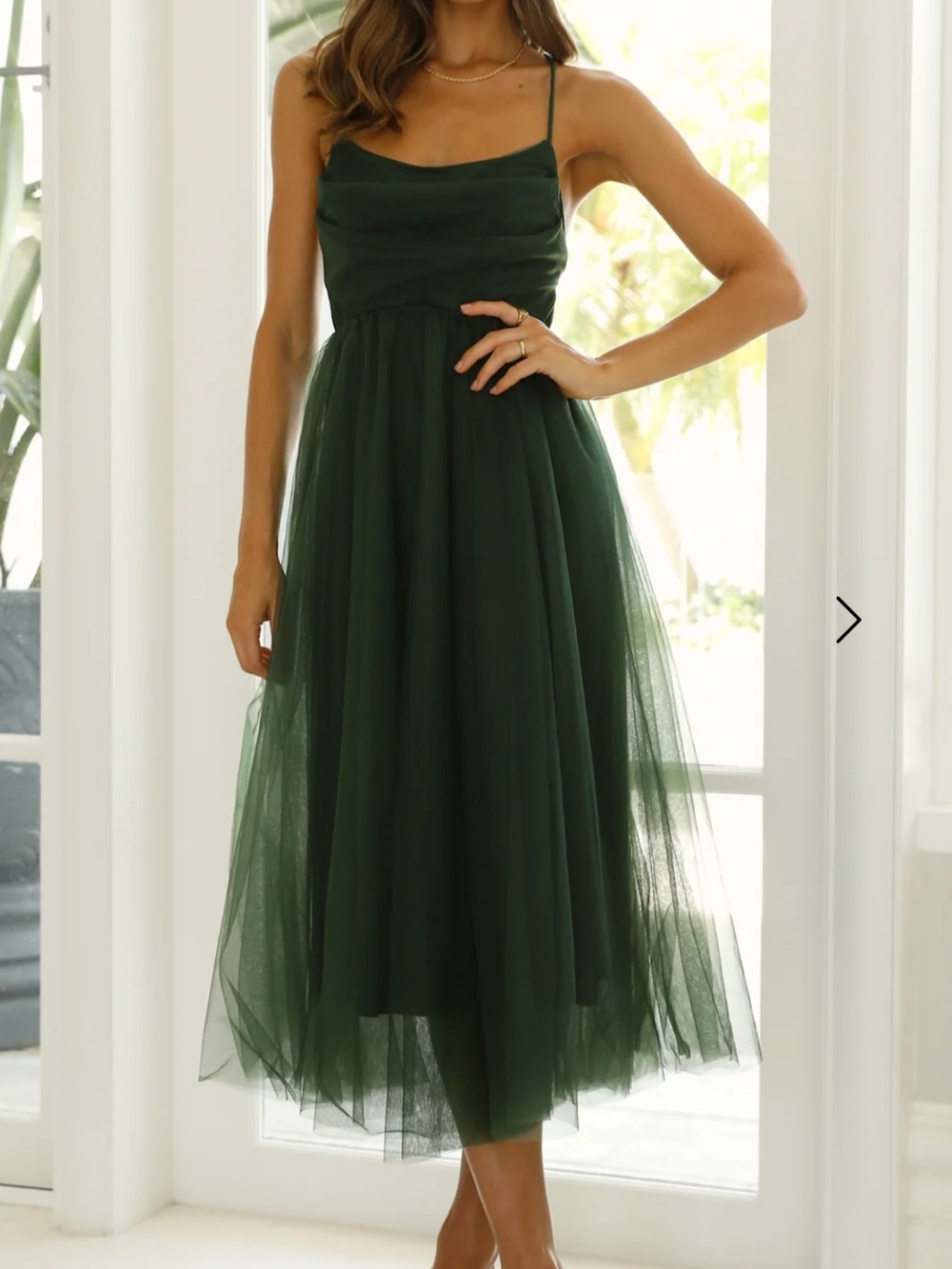 Fairy vibes midi dress Dark green- Hello Molly
